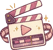 Watercolour doodle of a laptop with a video timeline