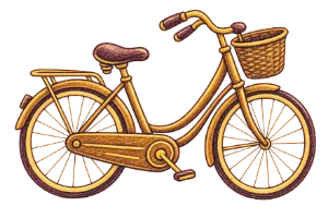 Watercolour doodle of a Dutch bicycle